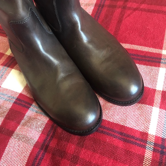 Frye 8B tall leather boots brown - Picture 3 of 14